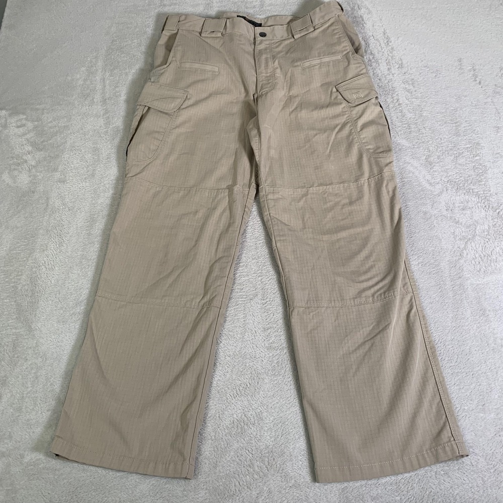 5.11 Tactical Pants Mens 34x30 Beige Cargo Ripstop Workwear Duty Outdoors